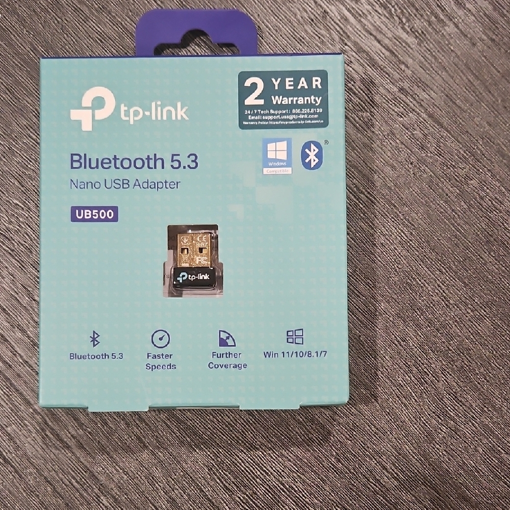 TP-Link Bluetooth 5.3 Nano USB Adapter - Black and Blue